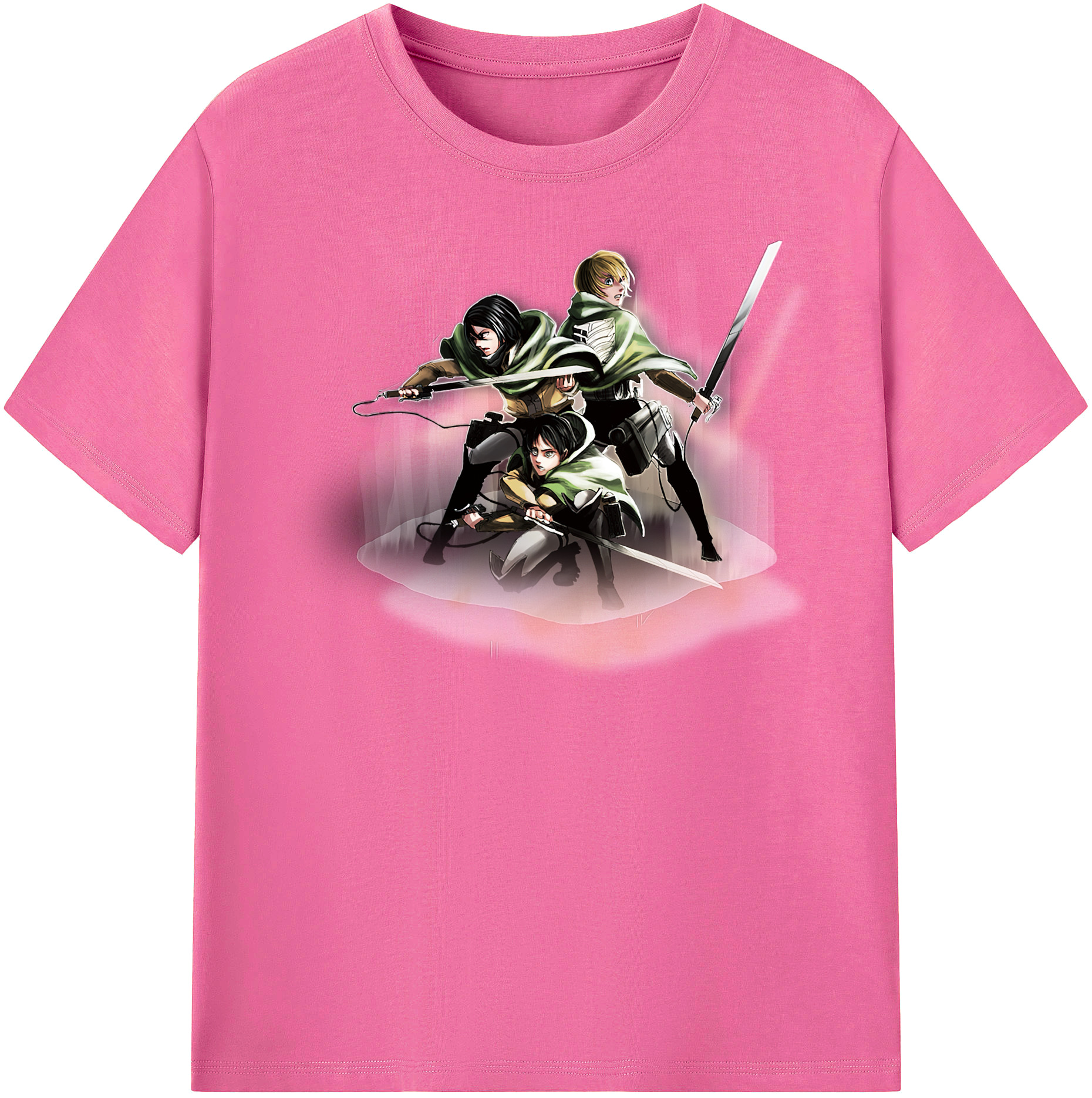 （画像用） 進撃の巨人 Attack on Titan レディースカジュアルプリントTシャツ（綿100％）